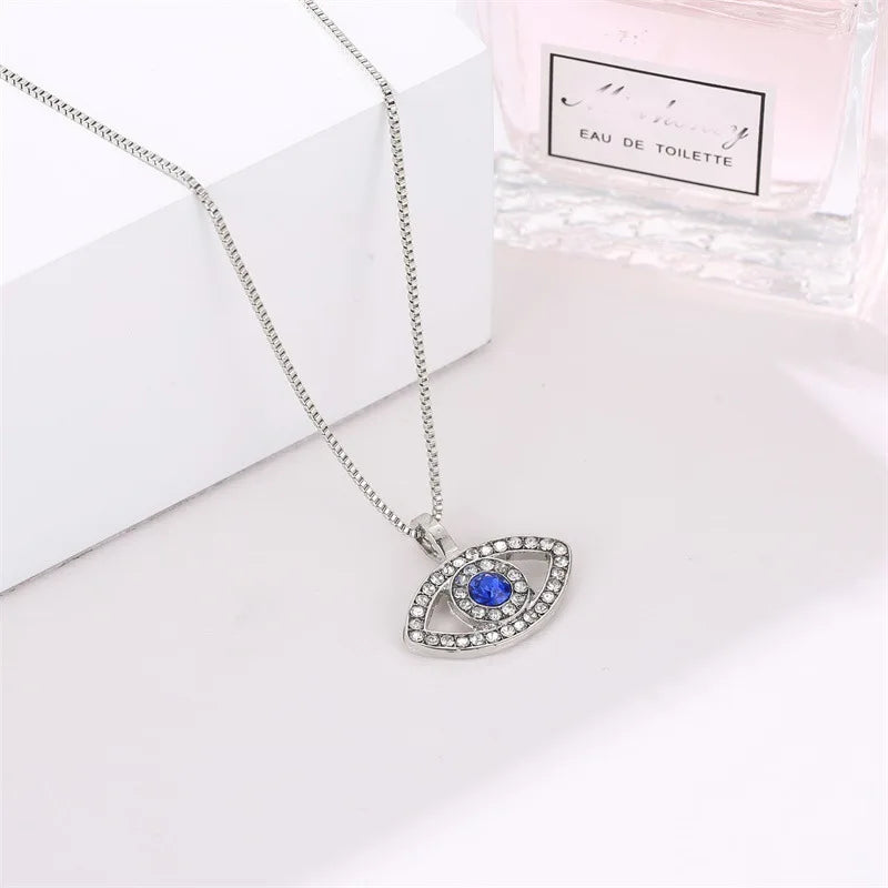 Collier oeil Iris bleu